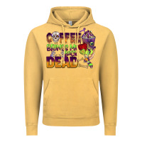 Vintage Mustard coffee brings me back dead Vintage Hoodie - BarkalooDesign