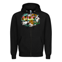 Black Massachusetts State Map Zipper Hoodie - RanaPortraitStore