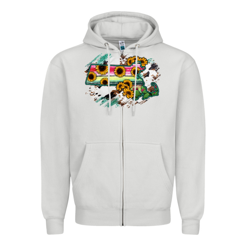 Massachusetts State Map Zipper Hoodie by RanaPortraitStore | Teevron