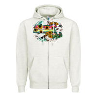 Oatmeal Heather Massachusetts State Map Zipper Hoodie - RanaPortraitStore