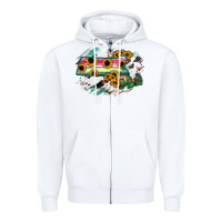 White Massachusetts State Map Zipper Hoodie - RanaPortraitStore