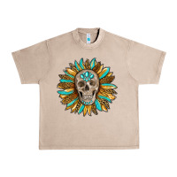 French Oak sunflower with skull Urban Heavy Tee - RanaPortraitStore