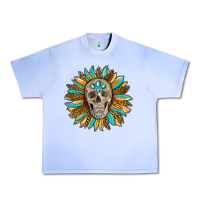 Grape Ice sunflower with skull Urban Heavy Tee - RanaPortraitStore