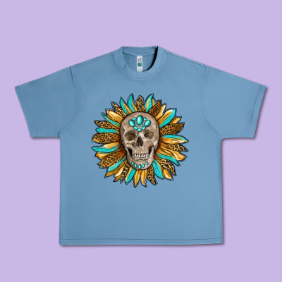 Sunflower With Skull Urban Heavy Tee Designed By Ranaportraitstore