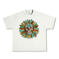 Pistachio sunflower with skull Urban Heavy Tee - RanaPortraitStore