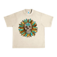Sandshell sunflower with skull Urban Heavy Tee - RanaPortraitStore