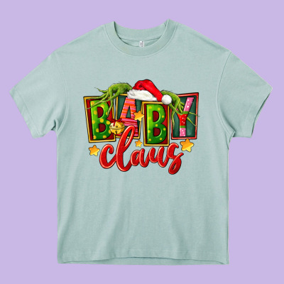 Christmas Baby Claus Heavy Core Tee Designed By Fadigitalartstudio