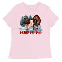 Bubblegum Pink merry pigmas Ladies Tee - LillyAllenDesigns