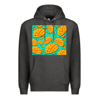 Charcoal Heather mango Premium Hoodie - BarkalooDesign