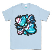 Dusty Blue American gemstone Classic Tee - FaDigitalArtStudio