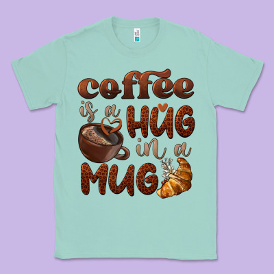 Coffee Is A Hug In A Mug Classic Tee Designed By Barkaloodesign