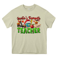 Mossy Santa's Favorite Teacher Heavy Core Tee - FaDigitalArtStudio