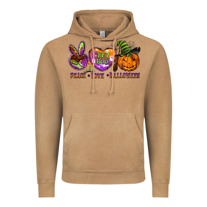 Peace Love Halloween Vintage Hoodie by BarkalooDesign | Teevron