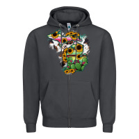 Smoke Cowhide Michigan map Zipper Hoodie - RanaPortraitStore