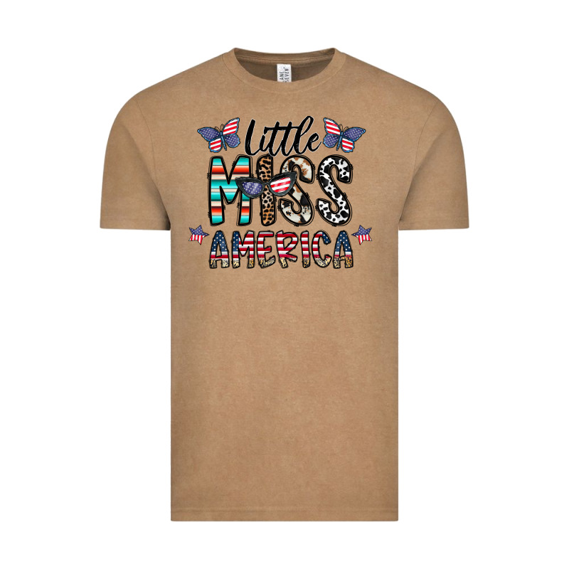 Little Miss America Vintage Tee by CowhideDigitalArt | Teevron