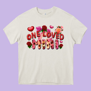One Loved Mini Heavy Core Tee Designed By Fadigitalartstudio
