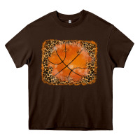 Chocolate Brown glitter leopard basketball background Heavy Core Tee - RanaPortraitStore