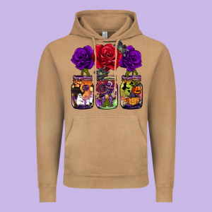 Halloween Jars Rose Vintage Hoodie Designed By Barkaloodesign