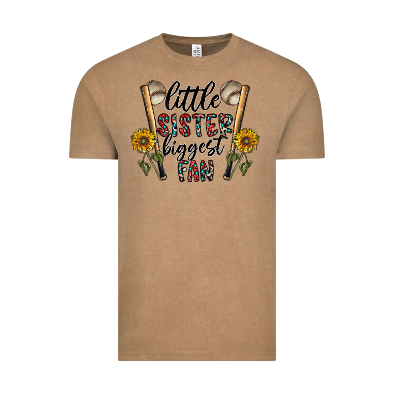 Little Sister Biggest Fan Vintage Tee by CowhideDigitalArt | Teevron