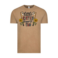 Vintage Coffee little sister biggest fan Vintage Tee - CowhideDigitalArt