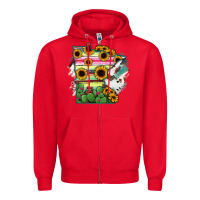 Red Minnesota State Map Zipper Hoodie - RanaPortraitStore