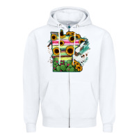 White Minnesota State Map Zipper Hoodie - RanaPortraitStore