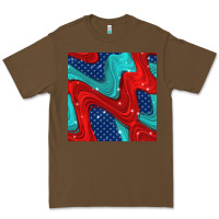 Cacao american flag stripes seamless pattern Premium Tee - BundleAndBundleShop