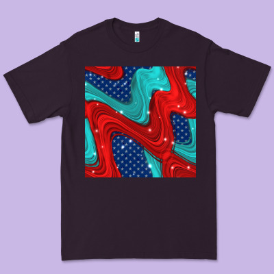 American Flag Stripes Seamless Pattern Premium Tee Designed By Bundleandbundleshop