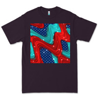Plum american flag stripes seamless pattern Premium Tee - BundleAndBundleShop