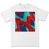 White american flag stripes seamless pattern Premium Tee - BundleAndBundleShop