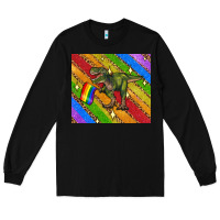 Black lgbtq dinosaur t rex tumbler Long Sleeve Tee - Artiststas