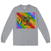 Heather Grey lgbtq dinosaur t rex tumbler Long Sleeve Tee - Artiststas