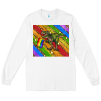 White lgbtq dinosaur t rex tumbler Long Sleeve Tee - Artiststas