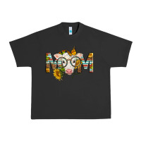Pigment Black Western Baby Calf Mom With Sunflower Mother's Day Urban Heavy Tee - LillyAllenDesigns