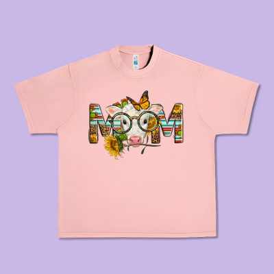 Western Baby Calf Mom With Sunflower Mother's Day Urban Heavy Tee Designed By Lillyallendesigns