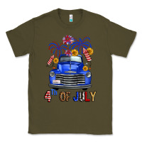 Army Green Western Fourth Of July Truck Classic Tee - FaDigitalArtStudio