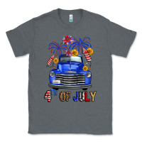 Charcoal Heather Western Fourth Of July Truck Classic Tee - FaDigitalArtStudio