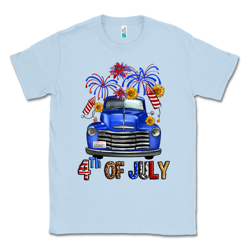 Western Fourth Of July Truck Classic Tee by FaDigitalArtStudio | Teevron