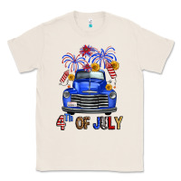 Natural Western Fourth Of July Truck Classic Tee - FaDigitalArtStudio