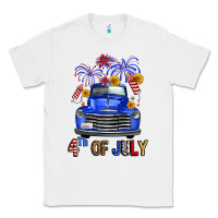 White Western Fourth Of July Truck Classic Tee - FaDigitalArtStudio