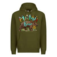 Army Green mama bear Premium Hoodie - BarkalooDesign