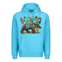 Ocean Blue mama bear Premium Hoodie - BarkalooDesign