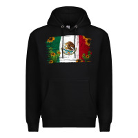 Black Mexican Flag Cactus Sunflower Premium Hoodie - Jasminsmagicworld