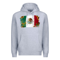 Heather Grey Mexican Flag Cactus Sunflower Premium Hoodie - Jasminsmagicworld