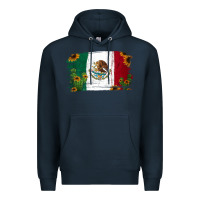 Navy Mexican Flag Cactus Sunflower Premium Hoodie - Jasminsmagicworld