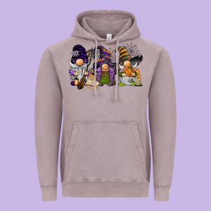Halloween Gnomies Vintage Hoodie Designed By Barkaloodesign