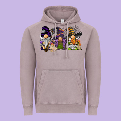 Halloween Gnomies Vintage Hoodie Designed By Barkaloodesign