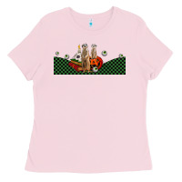 Bubblegum Pink halloween meerkat Ladies Tee - LillyAllenDesigns