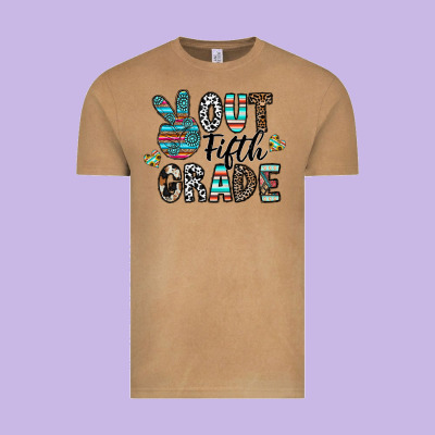 Out Fifth Grade Vintage Tee Designed By Cowhidedigitalart