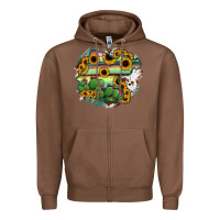 Chestnut Guanajuato sunflower serape map Zipper Hoodie - RanaPortraitStore